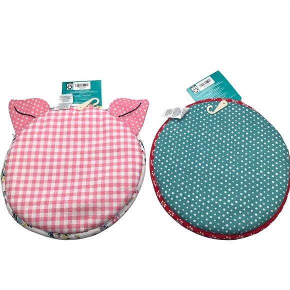 Set of 2 Pioneer Woman Trivet Pot Holder Pig and Horse Quilted 10" New - Picture 2 of 11